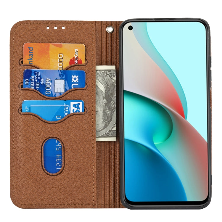 Woven Texture Stitching Magnetic Horizontal Flip PU Leather Case with Holder & Card Slots & Wallet & Lanyard, For Xiaomi Redmi Note 9 5G, For Xiaomi Redmi Note 9 Pro Max, For Xiaomi Redmi Note 10, For Xiaomi Redmi Note 10 5G