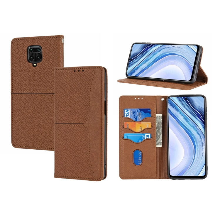 Woven Texture Stitching Magnetic Horizontal Flip PU Leather Case with Holder & Card Slots & Wallet & Lanyard, For Xiaomi Redmi Note 9 5G, For Xiaomi Redmi Note 9 Pro Max, For Xiaomi Redmi Note 10, For Xiaomi Redmi Note 10 5G