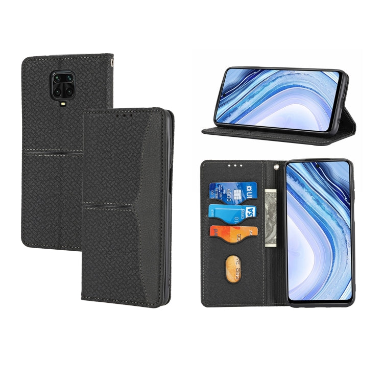Woven Texture Stitching Magnetic Horizontal Flip PU Leather Case with Holder & Card Slots & Wallet & Lanyard, For Xiaomi Redmi Note 9 5G, For Xiaomi Redmi Note 9 Pro Max, For Xiaomi Redmi Note 10, For Xiaomi Redmi Note 10 5G