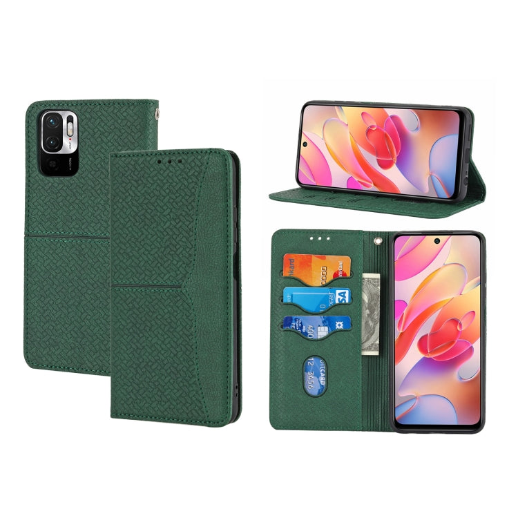 Woven Texture Stitching Magnetic Horizontal Flip PU Leather Case with Holder & Card Slots & Wallet & Lanyard, For Xiaomi Redmi Note 9 5G, For Xiaomi Redmi Note 9 Pro Max, For Xiaomi Redmi Note 10, For Xiaomi Redmi Note 10 5G