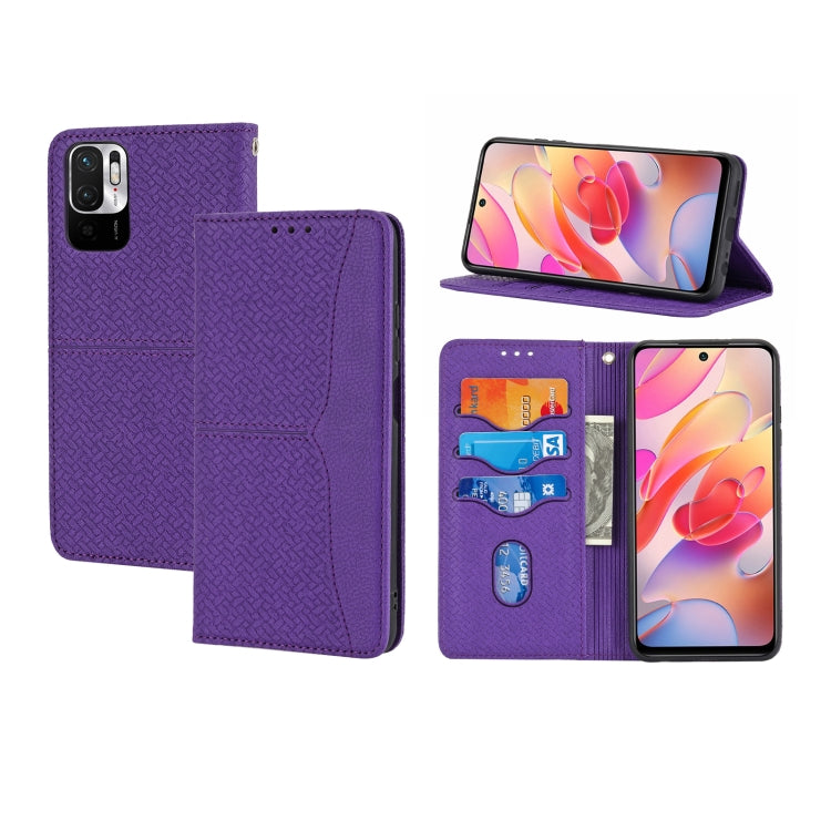 Woven Texture Stitching Magnetic Horizontal Flip PU Leather Case with Holder & Card Slots & Wallet & Lanyard, For Xiaomi Redmi Note 9 5G, For Xiaomi Redmi Note 9 Pro Max, For Xiaomi Redmi Note 10, For Xiaomi Redmi Note 10 5G