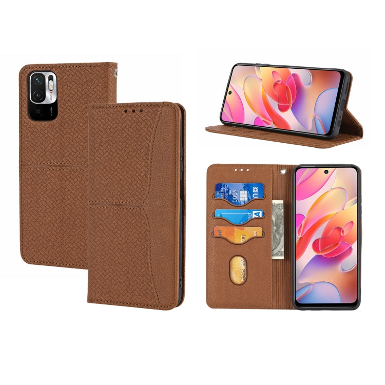 Woven Texture Stitching Magnetic Horizontal Flip PU Leather Case with Holder & Card Slots & Wallet & Lanyard, For Xiaomi Redmi Note 9 5G, For Xiaomi Redmi Note 9 Pro Max, For Xiaomi Redmi Note 10, For Xiaomi Redmi Note 10 5G