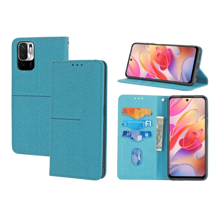 Woven Texture Stitching Magnetic Horizontal Flip PU Leather Case with Holder & Card Slots & Wallet & Lanyard, For Xiaomi Redmi Note 9 5G, For Xiaomi Redmi Note 9 Pro Max, For Xiaomi Redmi Note 10, For Xiaomi Redmi Note 10 5G