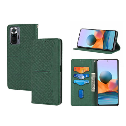 Woven Texture Stitching Magnetic Horizontal Flip PU Leather Case with Holder & Card Slots & Wallet & Lanyard, For Xiaomi Redmi Note 10 Pro 5G, For Xiaomi Redmi Note 10 Pro Max