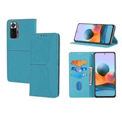 Woven Texture Stitching Magnetic Horizontal Flip PU Leather Case with Holder & Card Slots & Wallet & Lanyard, For Xiaomi Redmi Note 10 Pro 5G, For Xiaomi Redmi Note 10 Pro Max