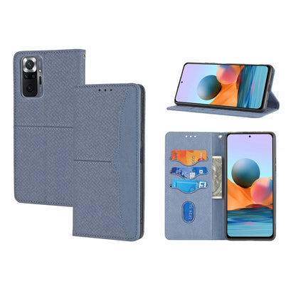 Woven Texture Stitching Magnetic Horizontal Flip PU Leather Case with Holder & Card Slots & Wallet & Lanyard, For Xiaomi Redmi Note 10 Pro 5G, For Xiaomi Redmi Note 10 Pro Max