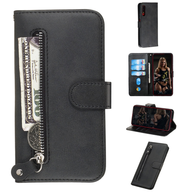 Fashion Calf Texture Zipper Horizontal Flip PU Leather Case, with Holder & Card Slots & Wallet, For Huawei nova 5i Pro/Mate 30 Lite, For Huawei nova 5 / nova 5 Pro, For Huawei Honor 9X / Honor 9X Pro, For Xiaomi Mi CC9e / Mi A3                         ...