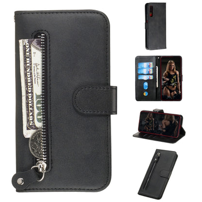 Fashion Calf Texture Zipper Horizontal Flip PU Leather Case, with Holder & Card Slots & Wallet, For Huawei nova 5i Pro/Mate 30 Lite, For Huawei nova 5 / nova 5 Pro, For Huawei Honor 9X / Honor 9X Pro, For Xiaomi Mi CC9e / Mi A3                         ...