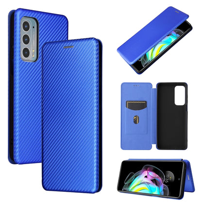 Carbon Fiber Texture Magnetic Horizontal Flip TPU + PC + PU Leather Case with Card Slot, For Motorola Edge 20, For Samsung Galaxy Z Fold3 5G, For OnePlus Nord 2 5G