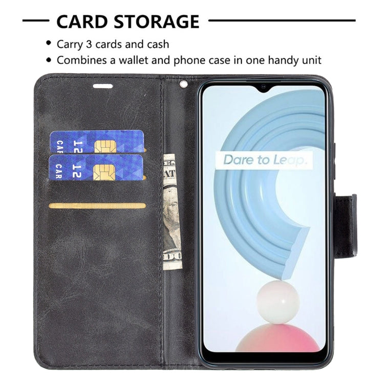 Retro Lambskin Texture Pure Color Horizontal Flip PU Leather Case with Holder & Card Slots & Wallet & Lanyard, For OPPO Realme C21/C20, For OPPO Realme 8 5G/Realme V13 5G
