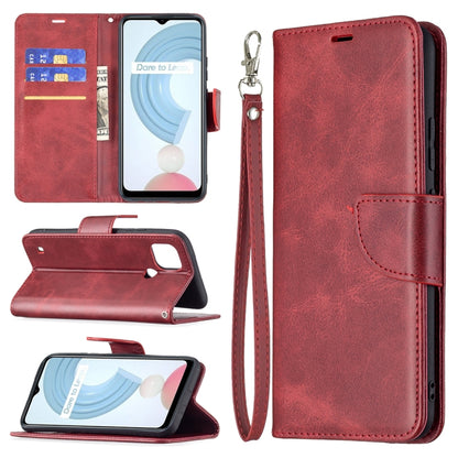 Retro Lambskin Texture Pure Color Horizontal Flip PU Leather Case with Holder & Card Slots & Wallet & Lanyard, For OPPO Realme C21/C20, For OPPO Realme 8 5G/Realme V13 5G