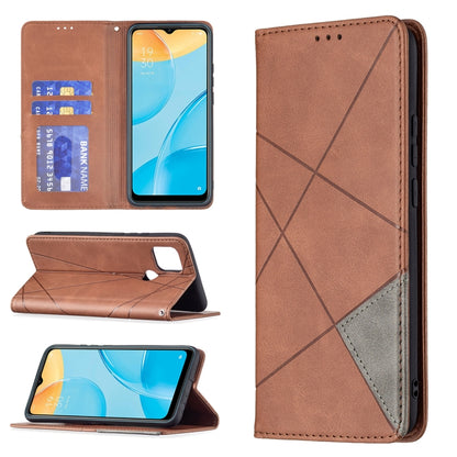 Rhombus Texture Horizontal Flip Magnetic Leather Case with Holder & Card Slots, For OPPO A7, For OPPO A15, For OPPO A54 4G / A55 5G, For OPPO A74 4G / F19 4G