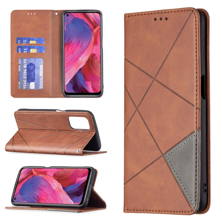 Rhombus Texture Horizontal Flip Magnetic Leather Case with Holder & Card Slots, For OPPO A74 5G / A93 5G / A54 5G, For OPPO A94 4G / Reno 5F / F19 Pro, For OPPO A94 5G / F19 Pro Plus / Reno5 Z 5G, For OPPO Reno5 Pro