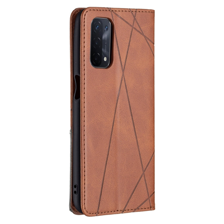 Rhombus Texture Horizontal Flip Magnetic Leather Case with Holder & Card Slots, For OPPO A74 5G / A93 5G / A54 5G, For OPPO A94 4G / Reno 5F / F19 Pro, For OPPO A94 5G / F19 Pro Plus / Reno5 Z 5G, For OPPO Reno5 Pro