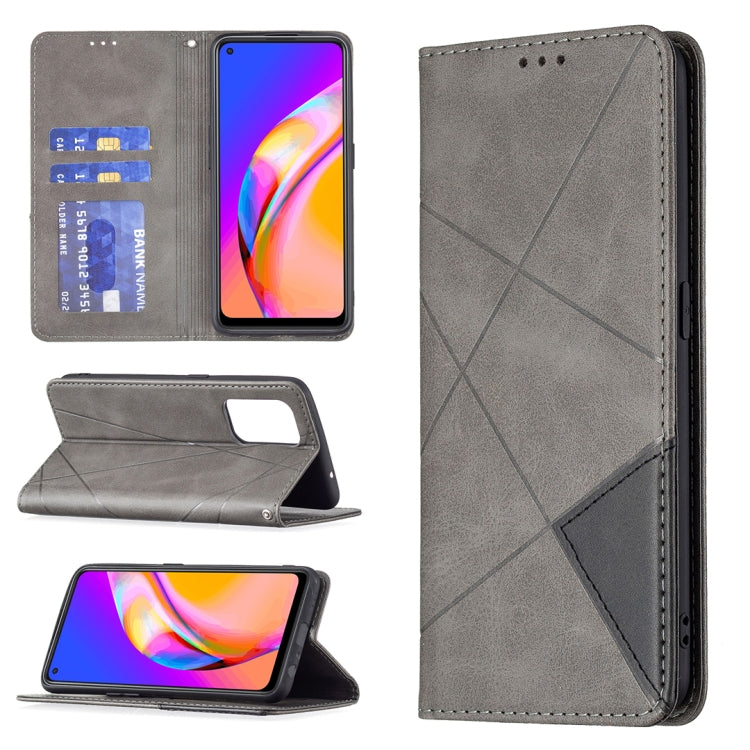 Rhombus Texture Horizontal Flip Magnetic Leather Case with Holder & Card Slots, For OPPO A74 5G / A93 5G / A54 5G, For OPPO A94 4G / Reno 5F / F19 Pro, For OPPO A94 5G / F19 Pro Plus / Reno5 Z 5G, For OPPO Reno5 Pro