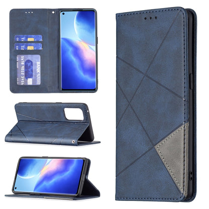 Rhombus Texture Horizontal Flip Magnetic Leather Case with Holder & Card Slots, For OPPO A74 5G / A93 5G / A54 5G, For OPPO A94 4G / Reno 5F / F19 Pro, For OPPO A94 5G / F19 Pro Plus / Reno5 Z 5G, For OPPO Reno5 Pro