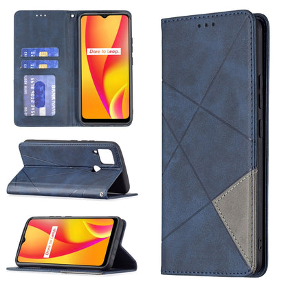 Rhombus Texture Horizontal Flip Magnetic Leather Case with Holder & Card Slots, For OPPO Reno5, For OPPO Reno6, For OPPO Realme 8 / 8 Pro, For OPPO Realme C15 / C12 / C25