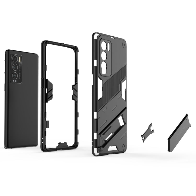 Punk Armor 2 in 1 PC + TPU Shockproof Case with Invisible Holder, For Realme GT Explorer Master, For OPPO Realme GT Explorer Master