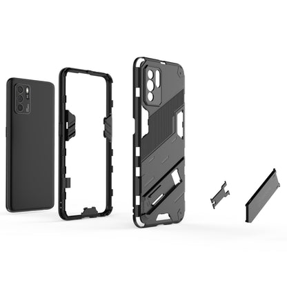 Punk Armor 2 in 1 PC + TPU Shockproof Case with Invisible Holder, For OPPO Reno6 Z, For Huawei nova 8i Foreign Version, For Honor X20