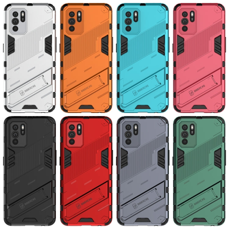 Punk Armor 2 in 1 PC + TPU Shockproof Case with Invisible Holder, For OPPO Reno6 Z, For Huawei nova 8i Foreign Version, For Honor X20