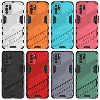Punk Armor 2 in 1 PC + TPU Shockproof Case with Invisible Holder, For OPPO Reno6 Z, For Huawei nova 8i Foreign Version, For Honor X20