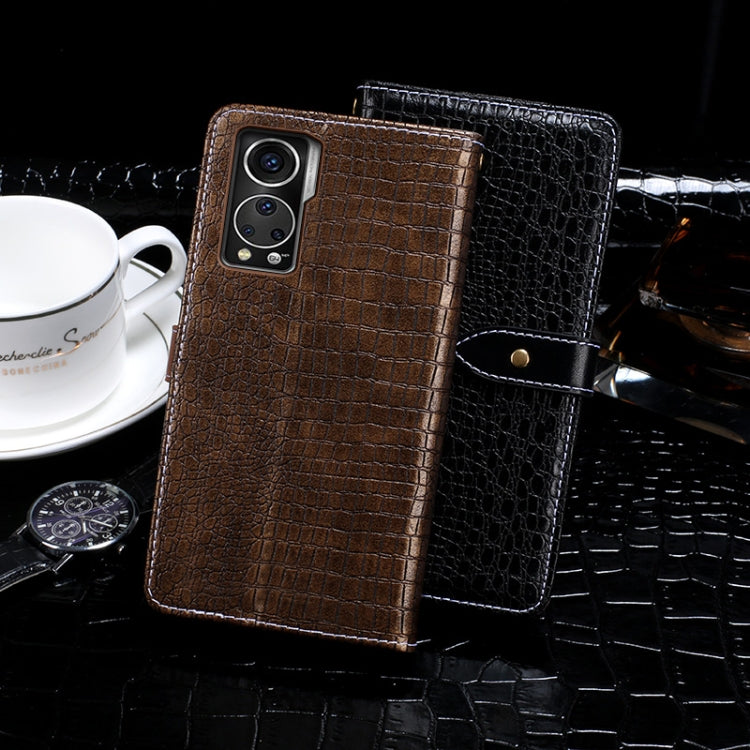 idewei Crocodile Texture Horizontal Flip Leather Case with Holder & Card Slots & Wallet, For ZTE Axon 30 5G, For Tecno Spark 7P