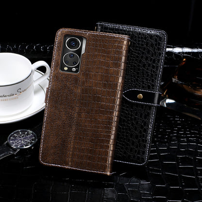 idewei Crocodile Texture Horizontal Flip Leather Case with Holder & Card Slots & Wallet, For ZTE Axon 30 5G, For Tecno Spark 7P