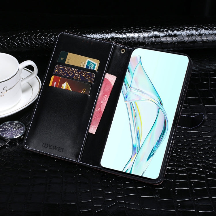 idewei Crocodile Texture Horizontal Flip Leather Case with Holder & Card Slots & Wallet, For ZTE Axon 30 5G, For Tecno Spark 7P