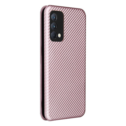 Carbon Fiber Texture Magnetic Horizontal Flip TPU + PC + PU Leather Case with Card Slot, For OPPO Realme GT Master, For OPPO Reno6 Z, For Motorola Edge 20 Lite, For Xiaomi Redmi 10