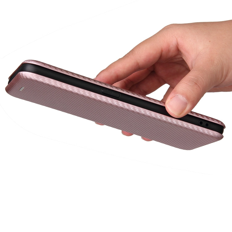 Carbon Fiber Texture Magnetic Horizontal Flip TPU + PC + PU Leather Case with Card Slot, For OPPO Realme GT Master, For OPPO Reno6 Z, For Motorola Edge 20 Lite, For Xiaomi Redmi 10