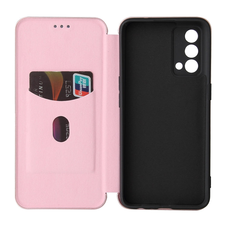 Carbon Fiber Texture Magnetic Horizontal Flip TPU + PC + PU Leather Case with Card Slot, For OPPO Realme GT Master, For OPPO Reno6 Z, For Motorola Edge 20 Lite, For Xiaomi Redmi 10