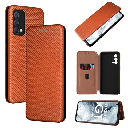 Carbon Fiber Texture Magnetic Horizontal Flip TPU + PC + PU Leather Case with Card Slot, For OPPO Realme GT Master, For OPPO Reno6 Z, For Motorola Edge 20 Lite, For Xiaomi Redmi 10