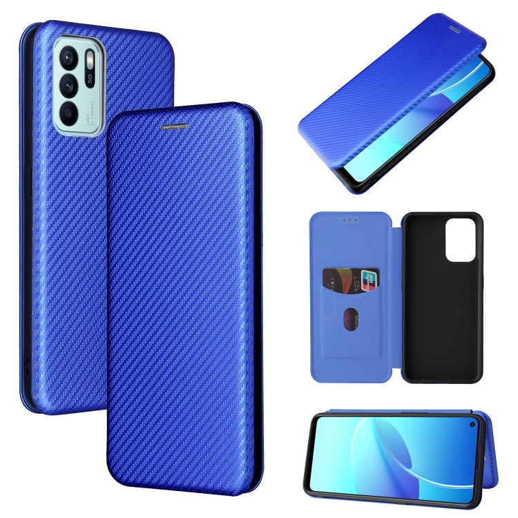 Carbon Fiber Texture Magnetic Horizontal Flip TPU + PC + PU Leather Case with Card Slot, For OPPO Realme GT Master, For OPPO Reno6 Z, For Motorola Edge 20 Lite, For Xiaomi Redmi 10