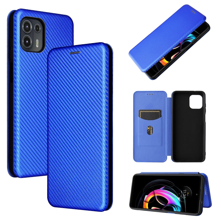 Carbon Fiber Texture Magnetic Horizontal Flip TPU + PC + PU Leather Case with Card Slot, For OPPO Realme GT Master, For OPPO Reno6 Z, For Motorola Edge 20 Lite, For Xiaomi Redmi 10