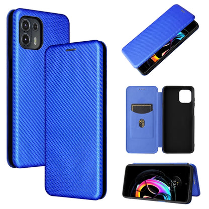 Carbon Fiber Texture Magnetic Horizontal Flip TPU + PC + PU Leather Case with Card Slot, For OPPO Realme GT Master, For OPPO Reno6 Z, For Motorola Edge 20 Lite, For Xiaomi Redmi 10