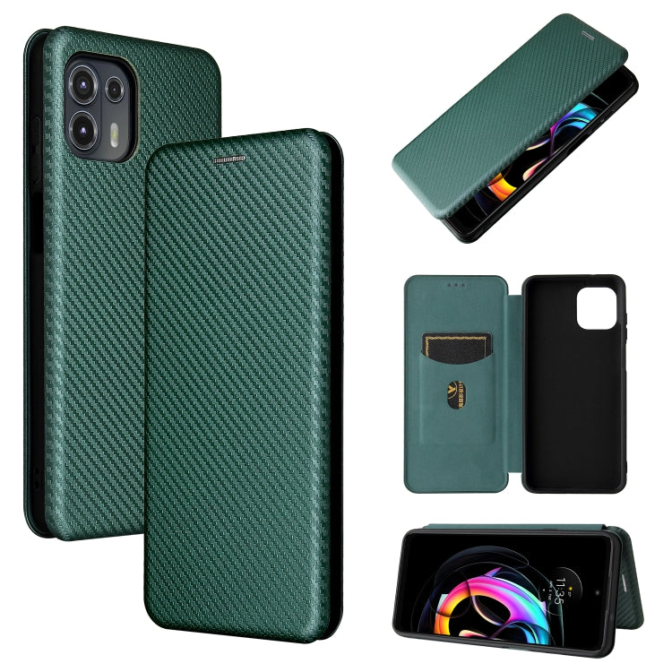 Carbon Fiber Texture Magnetic Horizontal Flip TPU + PC + PU Leather Case with Card Slot, For OPPO Realme GT Master, For OPPO Reno6 Z, For Motorola Edge 20 Lite, For Xiaomi Redmi 10