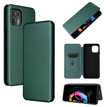 Carbon Fiber Texture Magnetic Horizontal Flip TPU + PC + PU Leather Case with Card Slot, For OPPO Realme GT Master, For OPPO Reno6 Z, For Motorola Edge 20 Lite, For Xiaomi Redmi 10