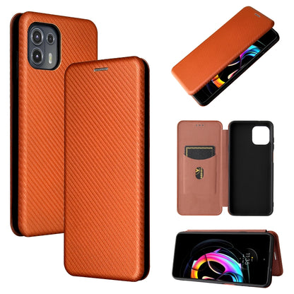 Carbon Fiber Texture Magnetic Horizontal Flip TPU + PC + PU Leather Case with Card Slot, For OPPO Realme GT Master, For OPPO Reno6 Z, For Motorola Edge 20 Lite, For Xiaomi Redmi 10