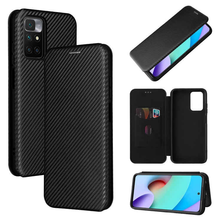 Carbon Fiber Texture Magnetic Horizontal Flip TPU + PC + PU Leather Case with Card Slot, For OPPO Realme GT Master, For OPPO Reno6 Z, For Motorola Edge 20 Lite, For Xiaomi Redmi 10