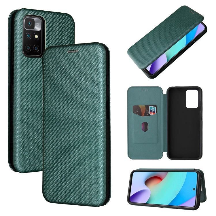 Carbon Fiber Texture Magnetic Horizontal Flip TPU + PC + PU Leather Case with Card Slot, For OPPO Realme GT Master, For OPPO Reno6 Z, For Motorola Edge 20 Lite, For Xiaomi Redmi 10