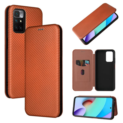 Carbon Fiber Texture Magnetic Horizontal Flip TPU + PC + PU Leather Case with Card Slot, For OPPO Realme GT Master, For OPPO Reno6 Z, For Motorola Edge 20 Lite, For Xiaomi Redmi 10