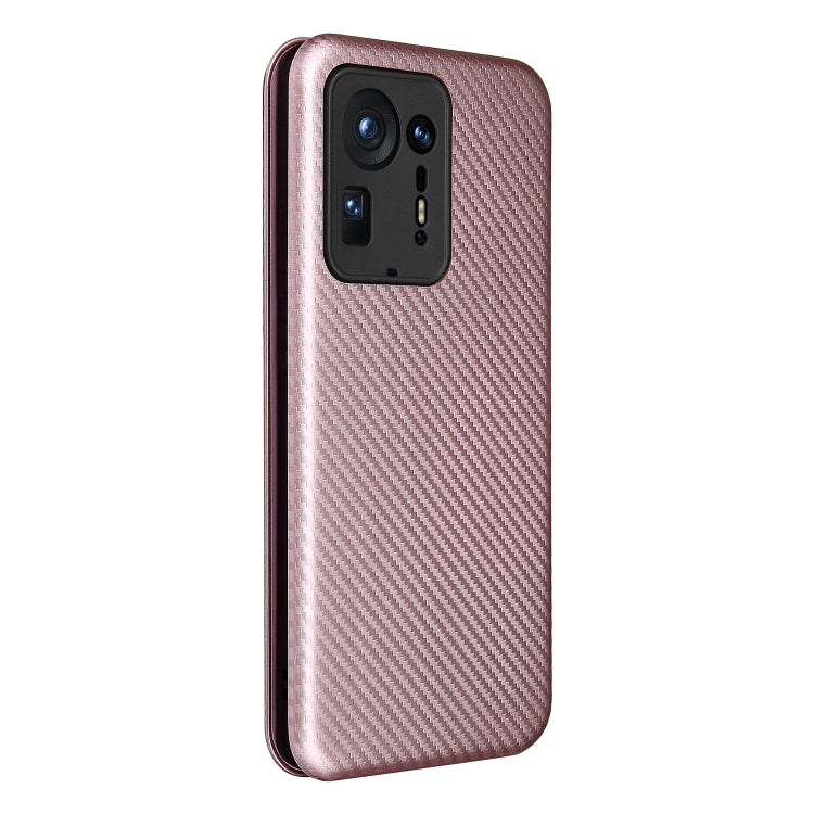 Carbon Fiber Texture Magnetic Horizontal Flip TPU + PC + PU Leather Case with Card Slot, For Xiaomi Mix 4