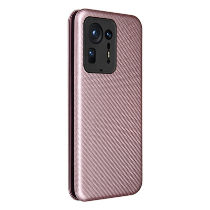 Carbon Fiber Texture Magnetic Horizontal Flip TPU + PC + PU Leather Case with Card Slot, For Xiaomi Mix 4