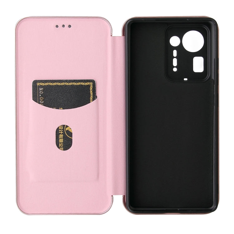 Carbon Fiber Texture Magnetic Horizontal Flip TPU + PC + PU Leather Case with Card Slot, For Xiaomi Mix 4