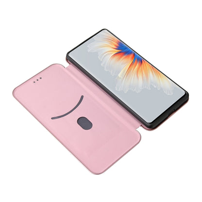 Carbon Fiber Texture Magnetic Horizontal Flip TPU + PC + PU Leather Case with Card Slot, For Xiaomi Mix 4