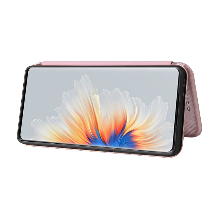 Carbon Fiber Texture Magnetic Horizontal Flip TPU + PC + PU Leather Case with Card Slot, For Xiaomi Mix 4