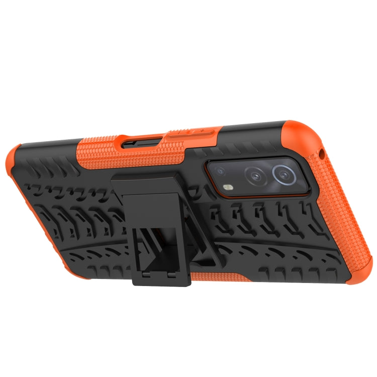 Tire Texture Shockproof TPU+PC Protective Case with Holder, For OnePlus Nord 2 5G, For OPPO A94 4G, For OPPO Realme V13 5G, For Sony Xperia 1 III, For Vivo iQOO Z3