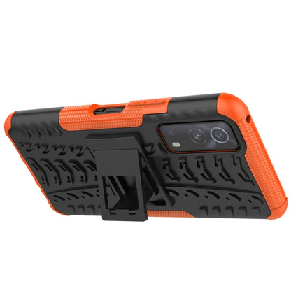 Tire Texture Shockproof TPU+PC Protective Case with Holder, For OnePlus Nord 2 5G, For OPPO A94 4G, For OPPO Realme V13 5G, For Sony Xperia 1 III, For Vivo iQOO Z3
