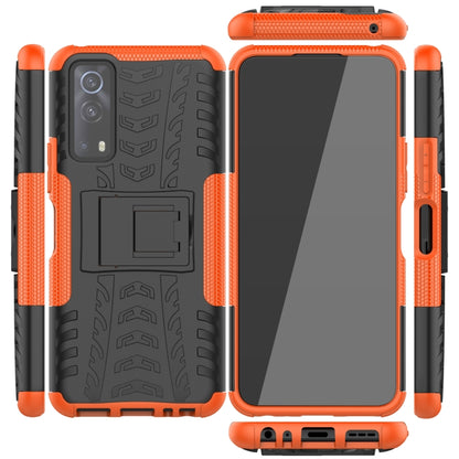 Tire Texture Shockproof TPU+PC Protective Case with Holder, For OnePlus Nord 2 5G, For OPPO A94 4G, For OPPO Realme V13 5G, For Sony Xperia 1 III, For Vivo iQOO Z3