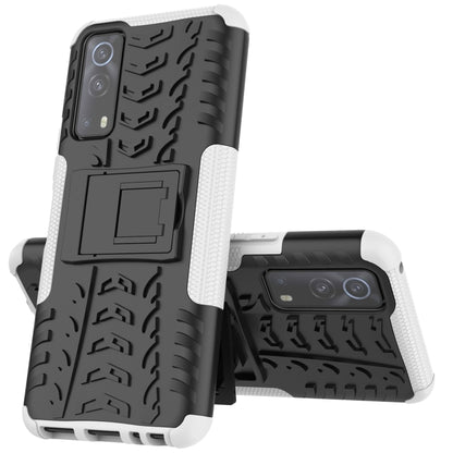 Tire Texture Shockproof TPU+PC Protective Case with Holder, For OnePlus Nord 2 5G, For OPPO A94 4G, For OPPO Realme V13 5G, For Sony Xperia 1 III, For Vivo iQOO Z3